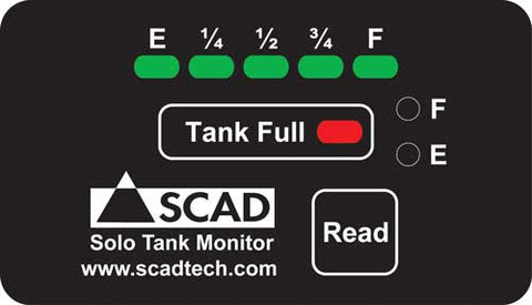 SCAD 10018 SOLO Tank Level Full or Empty Monitor Display and Adhesive Sensor Cable