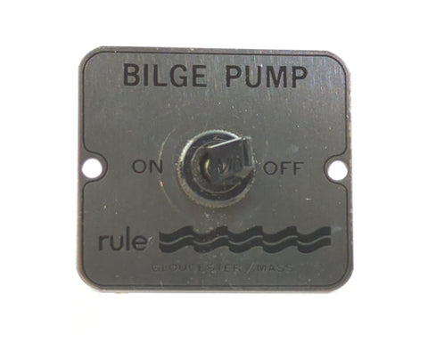 Rule Industries Model 49 Boat Marine 12V 24V Chrome Bilge Pump ON/OFF 2-Way Panel Switch Kit