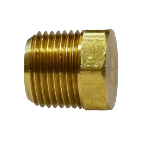 Midland Metal 28-204 28204 Brass 1/2” NPT Cored Hex Head Plug Pipe Fitting