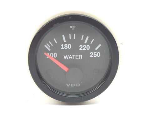 VDO 310-105 Vision Black Boat Marine 2" 12V 100-250°F Water Temperature Gauge