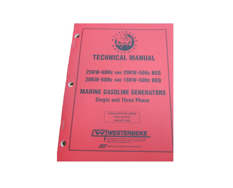 Westerbeke 048088 Marine Gasoline Generators 25KW-60Hz 20KW-60Hz Technical Manual