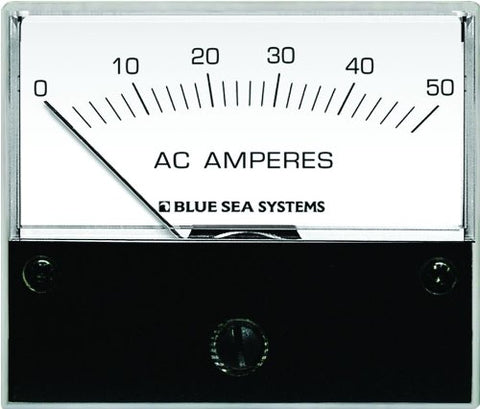 Blue Sea Systems 9630 Analog 2-3/4" Panel Mount 50 AMP AC Ammeter Gauge