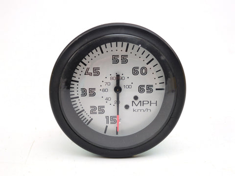 Teleflex 29513 Sportsman Boat Marine 65 MPH 3" Black & White Pitot-Type Speedometer