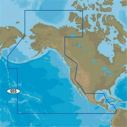 C-MAP NA-M035 MAX Wide C-Card Electronic Chart Map Pacific Coast and Central America - Second Wind Sales