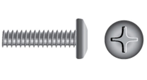 Marine Grade 8-32 X 1/2" Stainless Steel Pan Head Phillips Machine Screw Fasco Fastener MP0798 0798MP 20-Pack