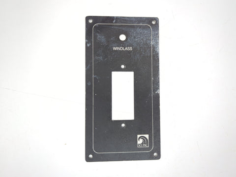 SO-PAC WINDLASS Boat Marine Windlass Switch Panel Name Plate