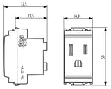 Vimar 16245.B Idea 2P+E White USA Standard 15A 127V Single Electric Outlet Socket
