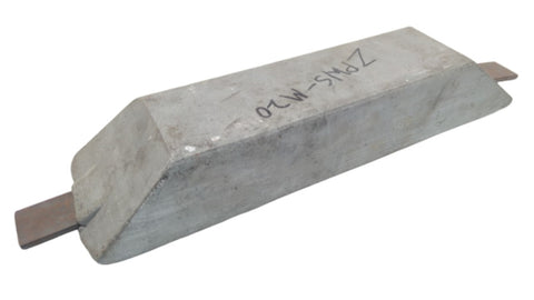 Boat Marine 3" X 14" X 2" Weld-On Zinc Anode Hull Plate Reliance ZPWS-M20
