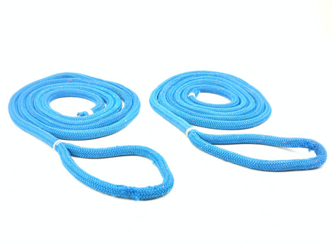 New England Ropes C5053 Blue 5/8" X 13' Premium Double Braid Nylon Dock Line with Eye Splice Pair
