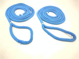 New England Ropes C5053 Blue 5/8" X 13' Premium Double Braid Nylon Dock Line with Eye Splice Pair