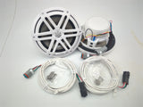 JL AUDIO M3-770X-S-Gw-i 93523 7.7" Marine Coaxial Speakers White Sport Grilles with RGB LED Lighting