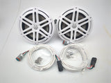 JL AUDIO M3-770X-S-Gw-i 93523 7.7" Marine Coaxial Speakers White Sport Grilles with RGB LED Lighting