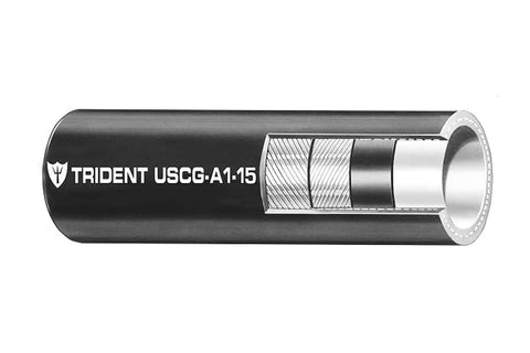Trident 365-0380 USCG-A1-15 3/8" X 10' Premium Boat Marine Barrier Lined A1-15 Gasoline and Diesel Fuel Hose