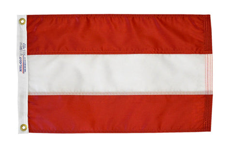 Annin 213960 Canvas Heading Brass Grommet 12” X 18” SolarGuard Nylon-Glo Tahiti Flag