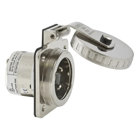 Hubbell HBL503SS Marine Boat 50A 125V 3-Wire Locking Stainless Steel Shore Power Inlet