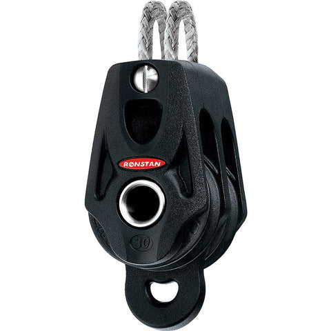 Ronstan RF35212 Series 30 Ball Bearing Orbit Double Block with Becket and Dyneema Link Head