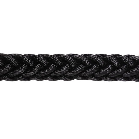 New England Ropes C1114-50 Black 1-1/2" X 48' 12-Strand Nylon Mega Braid Rope / Line