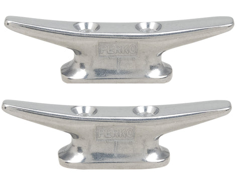 Perko 0545DP3ALU Boat Marine 3” Aluminum Closed Base Cleat 2-Pack