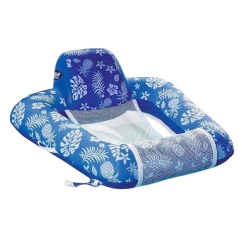 Aqua-Leisure APL17290S1 Hibiscus Pineapple Royal Blue 42” X 40” Supreme Zero Gravity Chair