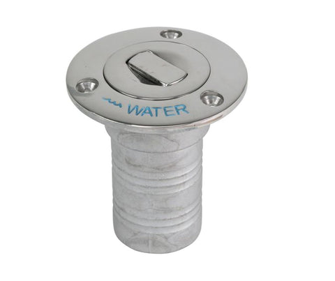 Whitecap 6995CBLUE Bluewater 1-1/2" Water 316 Stainless Steel Push Up Deck Fill