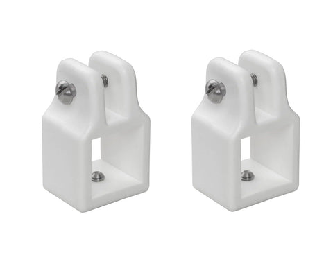 Whitecap 3515WP Marine Boat White Nylon 1" Square Top Jaw Slide 2-Pack