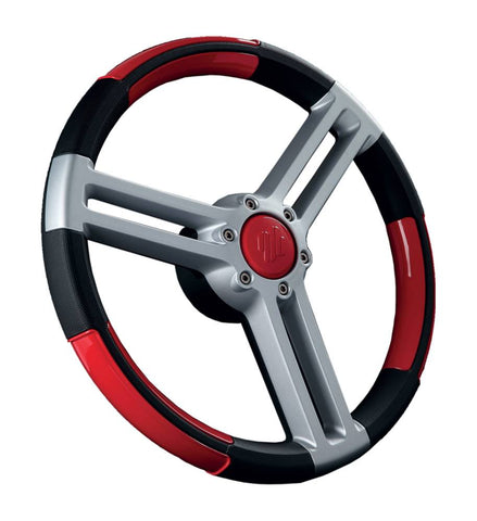 Ultraflex Doria B/R 67309K Uflex Boat Marine 13.8" Red 3-Spoke Steering Wheel