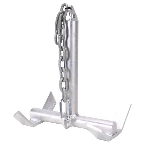 Anchor Caddie ANCR115 Boat Marine 15lb Galvanized River Rocker Break Away Anchor