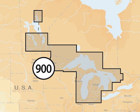 Navionics MSD/900P+ PLATNUM+ Micro-SD Electronic Chart Map US West Great Lakes