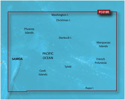 Garmin HPC019R 010-C0866-10 BlueChart g2 Vision French Polynesi Pacific Islands