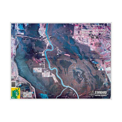 Standard Mapping Service LM051 Sherburne Louisiana Laminated 22" x 34" Aerial Photo Chart Full Color Map