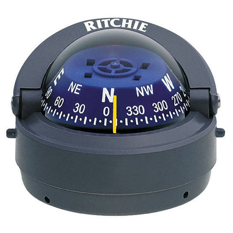Ritchie S-53G Boat Marine Compact Gray 2-3/4" Dial Surface Mount Explorer Compass