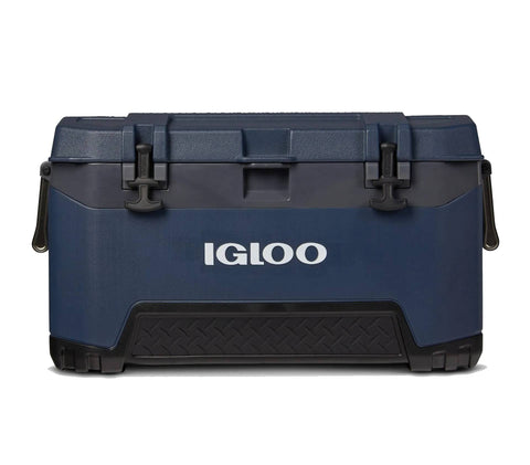 IGLOO 50554 BMX 72 QT Ice Chest Rugged Blue Marine Cooler with Cool Riser Technology