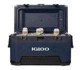 IGLOO 50554 BMX 72 QT Ice Chest Rugged Blue Marine Cooler with Cool Riser Technology