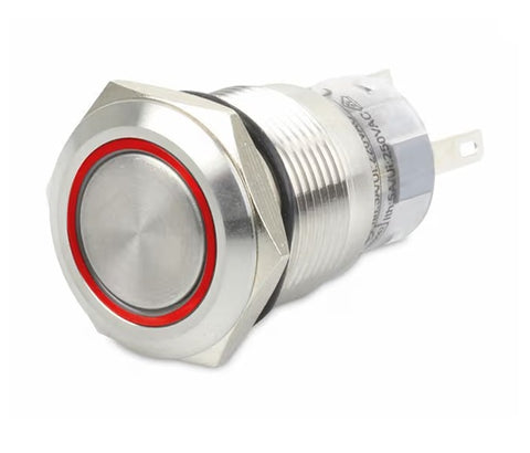 Hella Marine 8HG 958 455-201 Series 8455 Push Button Red LED Ring Momentary Switch