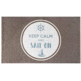 Stephen Roberts STRB-21299-01 Keep Calm and Sail On 18" X 30" PVC Door Mat Boarding Mat