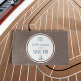 Stephen Roberts STRB-21299-01 Keep Calm and Sail On 18" X 30" PVC Door Mat Boarding Mat