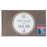 Stephen Roberts STRB-21299-01 Keep Calm and Sail On 18" X 30" PVC Door Mat Boarding Mat