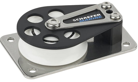 Schaefer 506-11 Sailboat Sailing 5 Series Flat Base Aluminum Cheek Block