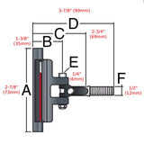 Harken 3881 Sailboat Sailing 22mm Aluminum System A CB Battcar with 12mm Stud