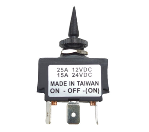 Sierra TG40160-1 25 Amp 12V Standard 3 Position On-Off-Momentary On SPDT Toggle Switch