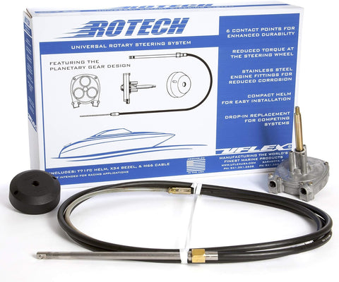 Uflex ROTECH06FC Rotech Boat Marine 6' Cable Helm Bezel Steering System