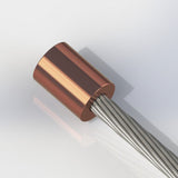 Suncor K0754-0005 Sailboat Marine Rigging 3/16" Swage Copper Stop Sleeve Seafit 2684397 4-pack