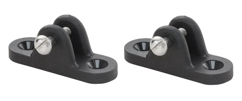 Whitecap 3401BP Boat Marine Black Nylon 7/8" X 2-7/16” Base 90° Bimini Top Deck Hinge 2-Pack