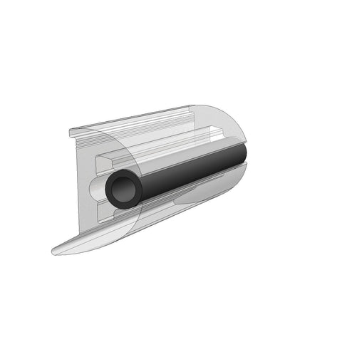 TACO V12-0003BKA50-1 V12-0003 Boat Marine Black 1/2’’ X 50' Tube Style Flexible Vinyl Rub Rail Insert