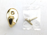 Belwith Williamsburg P27300 Brass 1-3/4" Long Single Utility Hook with Screw