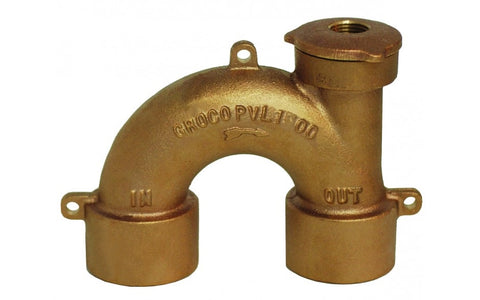 Groco PVL-1000 Boat Marine 1" NPT Sanitation or Engine Exhaust Bronze Vented Loop