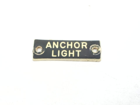 Bernard Engraving IP001 Identi-Plates 1/2" X 1-1/2" Molded Plastic ANCHOR LIGHT