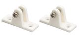 Whitecap 3428WP Boat Marine White Nylon Angled Base Bimini Top Deck Hinge 2-Pack
