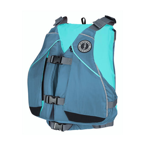 Mustang Survival MV8075 02 Moxie High Back Women's PFD Slate-Aqua Life Vest Size M/L MV807502-853-M/L