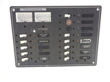 Blue Sea Systems 8068 Boat Marine 13 Position DC Panel Circuit Breaker Panel with Meters
